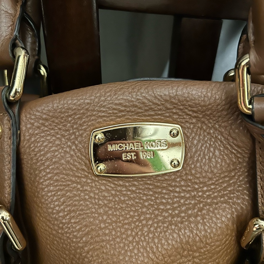 Michael Kors Tan Leather Satchel - Picture 2 of 6